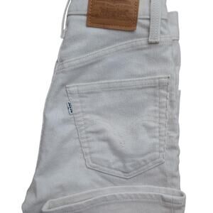 Levi's Ribcage Crop Boot Corduroy Whiteish/Cream color jeans. Size 24"